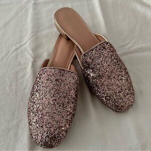 Kate Spade Pink Glitter Mules